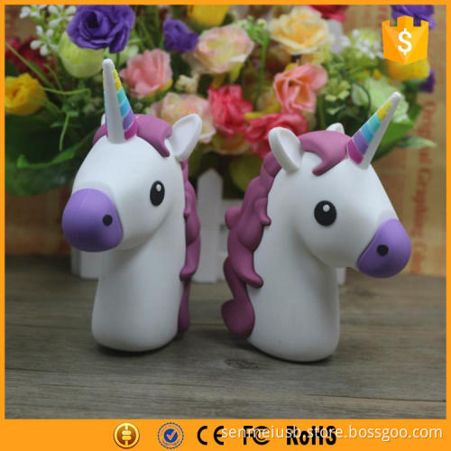 promotion gift PVC unicorn power bank 2600mah